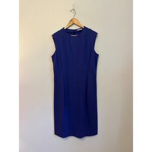 NWT MM.LaFleur Royal Blue Sleeveless Sheath Dress | Size 14